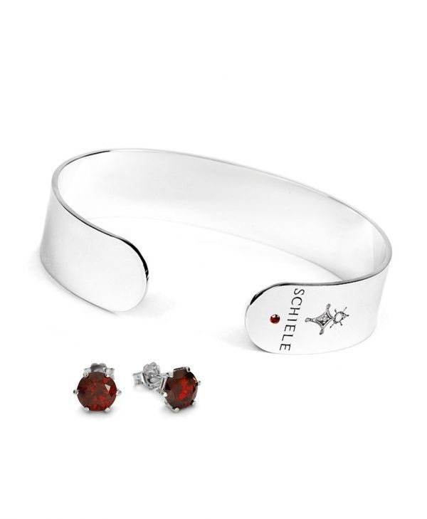 Zestaw HARMONY Rod Diamond Bright czerwona cyrkonia