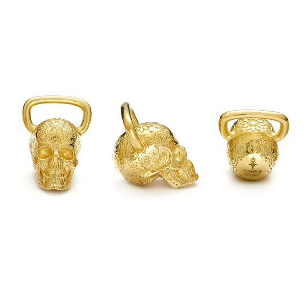 SCHIELE SPORT zawieszka kettlebell duży SUGAR SKULL złocenie