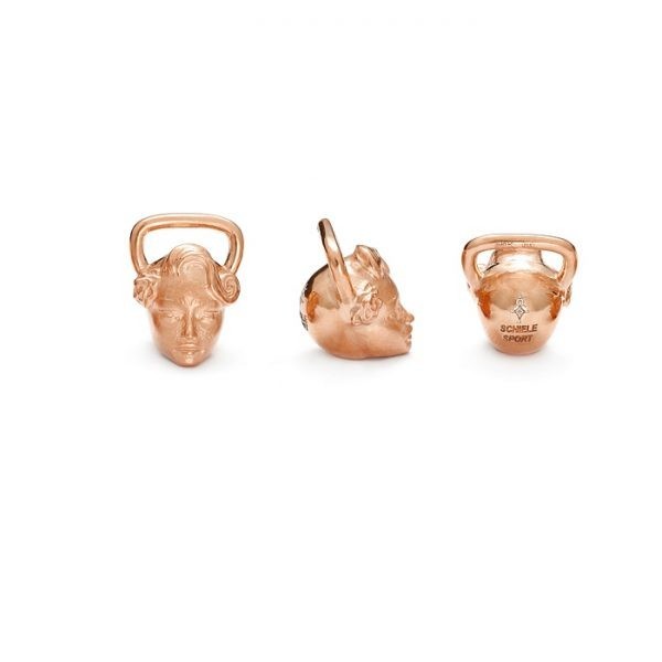 SCHIELE SPORT zawieszka kettlebell SUGAR SKULL różowe złocenie