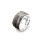 pierścień lampart czyste srebro carbon